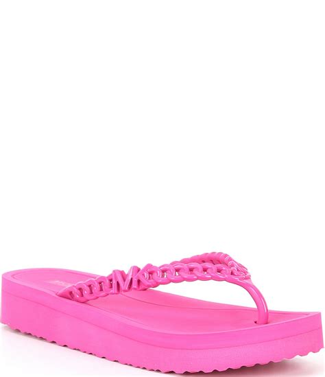 michael kors flip flops dillards|Michael Kors platform flip flops.